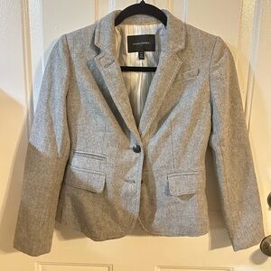 Grey tweed Blazer | Banana Republic